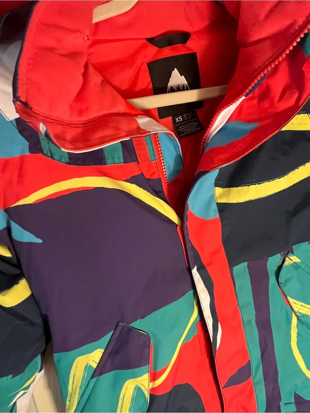 Burton Girls Elodie Snowboard Jacket XS Graphic Mix Multicolor